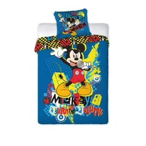 Posteljina Za Decu Mickey Mouse- Born To Rock 160x200cm + 70x80cm