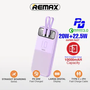 Power Bank with 2 Fast Charging Cables REMAX Stervui Series RPP-619 PD 20W+ QC 22.5W 10000mAh lju...