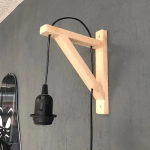 Pp128 Crna Zidna Lampa