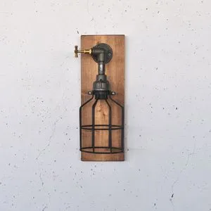 Pp171 Drvena Zidna Lampa