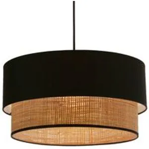 Prato Viseća Lampa Crna Bež 1x60W E27