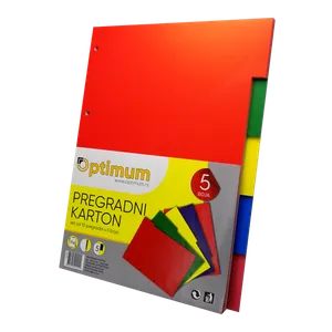 Pregradni karton A4 1/50 Color 250g