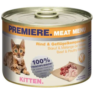 Premiere Cat Meat Menu KITTEN Govedina,Piletina 200g konzerva