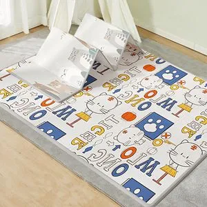 Premijum D&B sklopiva podloga sa dva lica  Vesele mačke 177x196x1 cm