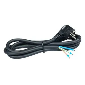 Priključni kabl 16A 250V 3500W crni 3m H05RR-F 3G2,5