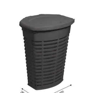 Primanova korpa za veš Palm siva PVC M-E44-07-07