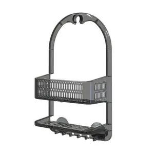 Primanova polica za tuš kabinu crna PVC M-N48-25