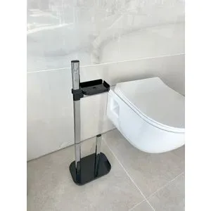 Primanova stalak za tolet papir crni PVC M-E75-06