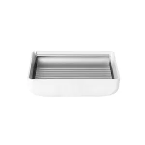 Primanova tacna za sapun Toscana bela PVC M-SA02-01