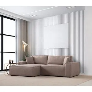 Pırlo Corner Left - Brown Brown Corner Sofa-Bed