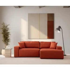 Pırlo Corner Right - Orange Orange Corner Sofa-Bed