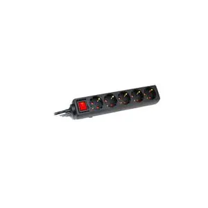 Produžni kabl 5 utičnica sklop 16A 3500W crna 3m  H05VV-F 3G1,5