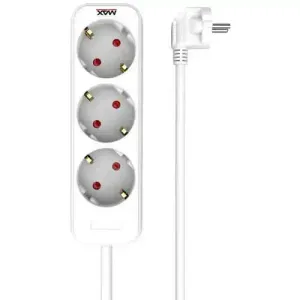 Produžni kabl sa 3 utičnice, 1.4m, Max MPS-103-1.4M, Beli