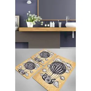 Propeller Yellow
Black
White Bathmat Set (3 Pieces)