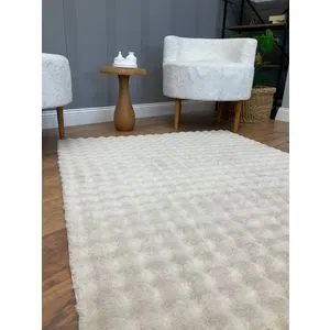 Puffy Bubble Duz - Beige Beige Carpet (100 x 300)