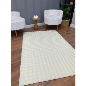 Puffy Bubble Duz - Tepih od Kremaste Boje (80 x 150 cm)