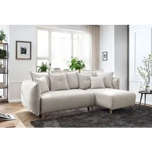 Puffy - Kremasti Ugaoni Sofa-Krevet