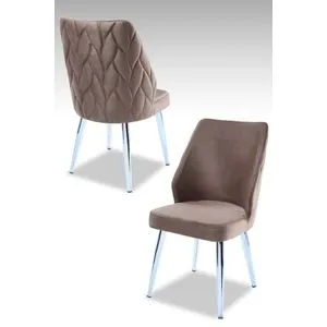 Pufi - Chrome Set Stolica Cappuccino (4 komada)