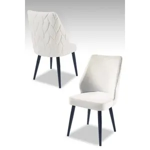 Pufi - Crni Set Stolica (4 Komada)