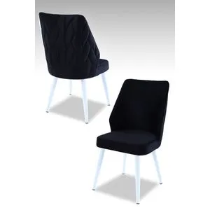 Pufi - Set stolica u crnoj i beloj boji (2 komada)