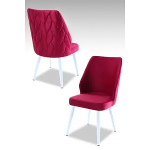 Pufi - Set stolica u crvenoj i beloj boji (4 komada)