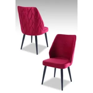 Pufi - Set stolica u crvenoj i crnoj boji (2 komada)