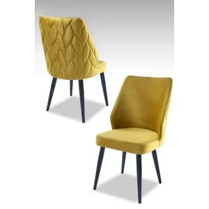 Pufi - Set stolica u žutoj i crnoj boji (2 komada)
