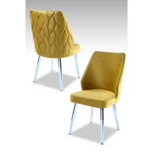 Pufi - Žuti, Chrome Yellow Set Stolica (4 Komada)