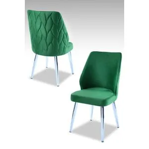 Pufi - Zeleni, Chrome Zeleni Set Stolica (2 Komada)