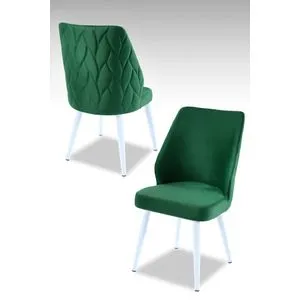 Pufi - Zeleni i beli set stolica (2 komada)