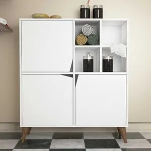 Pulse - White, White White Multi Purpose Cabinet
