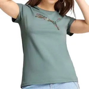 Puma Majica Puma Graphics Floral Cat Logo Tee Za Žene