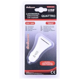 PUNJAC ZA VOZILO 12/24V, 4,2A SA 4 USB ULAZA "QUQTTRO"