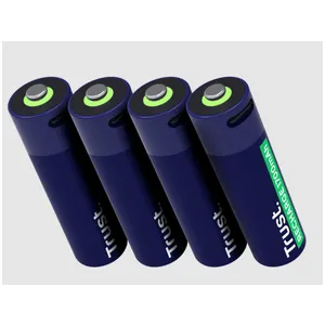 Punjive baterije TRUST USB-C 4P - AA (4 kom) sa USB-C kablom - Crna