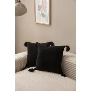 Puskul - Black Black Cushion Cover Set (2 Pieces)