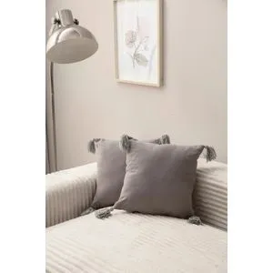 Puskul - Grey Grey Cushion Cover Set (2 Pieces)