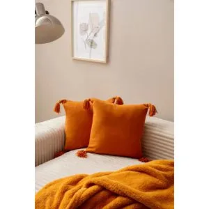 Puskul - Orange Orange Cushion Cover Set (2 Pieces)