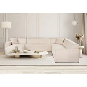 Puzzle Corner (Chl-02-C-2R) - Beige Beige Corner Sofa