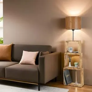 Puzzle Yanık Lambader Bambu 01 Abajurlu