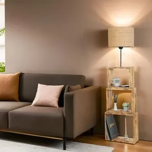 Puzzle Yanık Lambader sa Rattan Abajur u Zlatnoj Boji