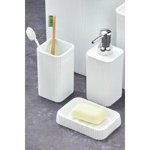 PZR-045 White Bathroom Set (3 Pieces)