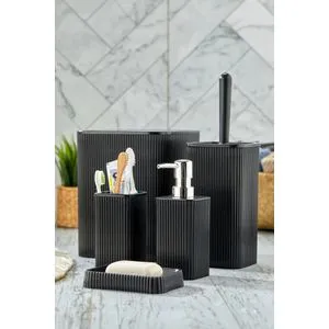 PZR-059 Black Bathroom Set (5 Pieces)