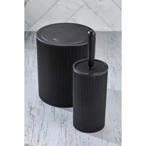 PZR-062 Black Bathroom Set (2 Pieces)