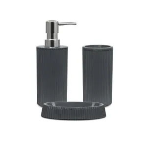 PZR-065 Anthracite Bathroom Set (3 Pieces)