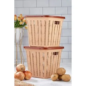 PZR-069 Brown Laundry Basket