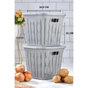 PZR-070 Grey Laundry Basket