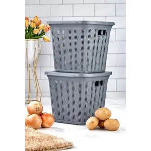 PZR-071 Anthracite Laundry Basket