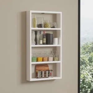 Quatro - White White Wall Shelf