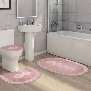 Queen - O - Powder Powder Bathmat Set (3 Pieces)