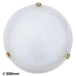 Rabalux Alabastro plafonjeraD30 E27 60W bela/zlato